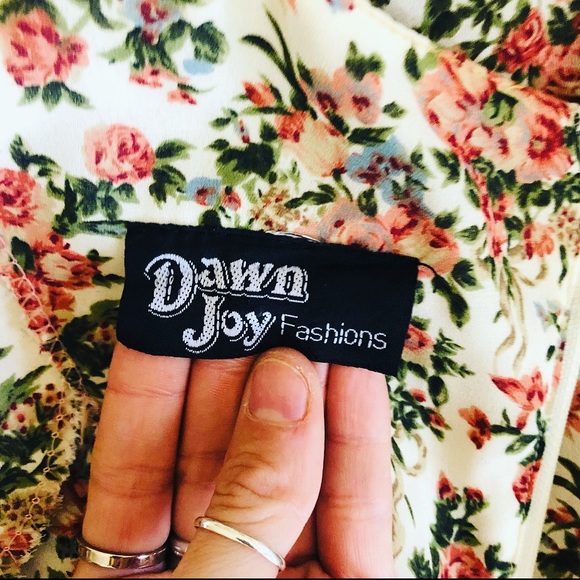 Vintage Dawn Joy Fashions Floral/Rose Dress - Picture 15 of 15